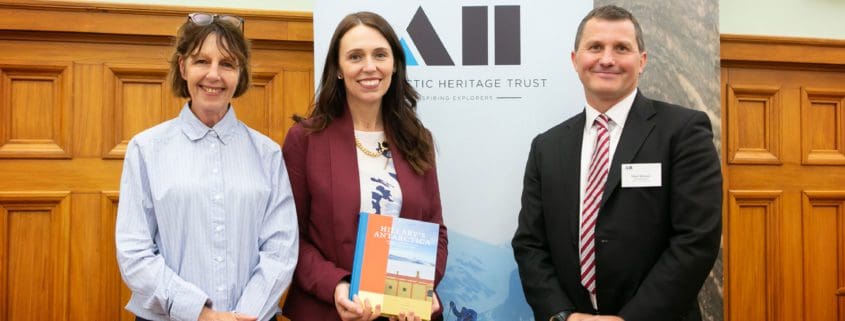 Jane Ussher, Rt Hon Prime Minister Jacinda Ardern, and Nigel Watson.