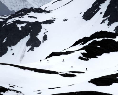Antarctic Heritage Trust climbing team on Mount Hodges Inspiring Explorers South Georgia